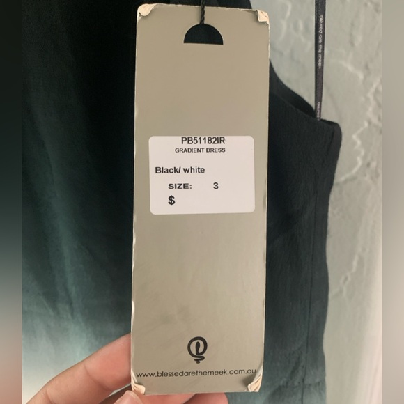 NWT RARE Bless’ed are the Meek Black/White Gradient Dress - Picture 7 of 7